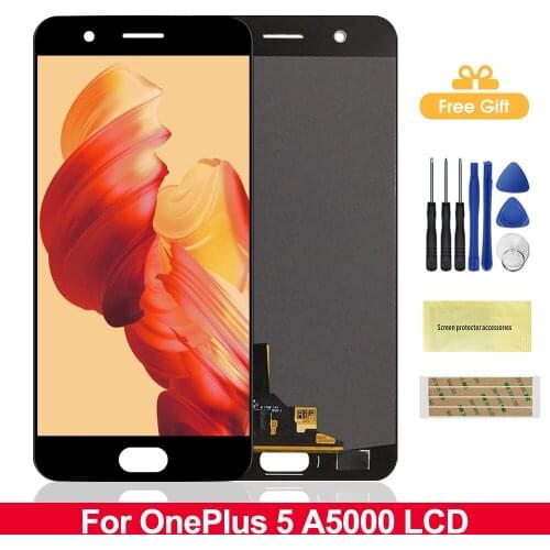 5.5" AMOLED LCD For Oneplus 5 A5000 LCD Display Touch Screen Digitizer Assembly For OnePlus5 1+ 5 LCD Dispaly