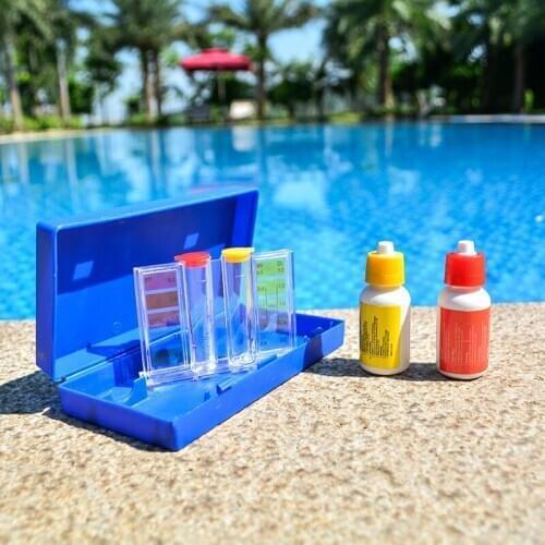 1 Set PH Chlorine Water Quality Test Kit Hydrotool Testing Kit Professional Pool Swimming Pool Water Testing Reagent With Box