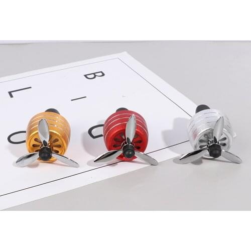 1PC LED Light Car Air Freshener Air Force Perfume Vent Clip Decor Vehicle Fan Aromatherapy Auto Interior Accessories