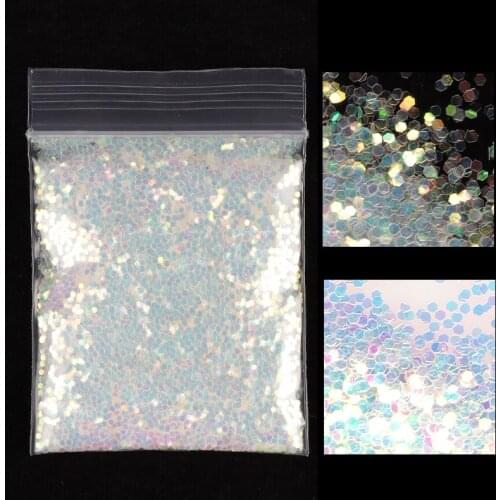 10g Holographic AB Nail Glitter Shell Flakes Mermaid Mirror Round Paillette DIY Foil Pieces Sequins Nail Art Decor