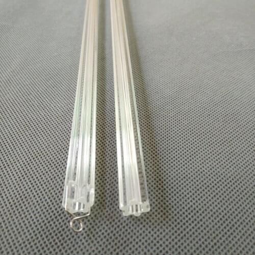 10pcs/lot 12*300MM clear plum blossom hexagonal crystal glass tube with hanging hook prism DIY chandelier crysal in 1 holes