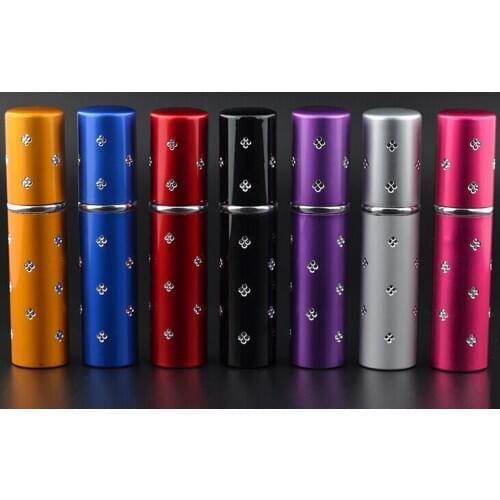 100PC 5ml Amazing travel perfume atomizer refillable spray empty perfume bottle easy used aluminum glass mini scent bottle New