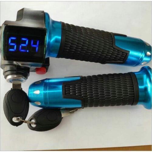 12-120v Voltage Meter+Twist Throttle+Lock+Switch For Electric Scooter Kick Scooter Ebike Pedal Scooter Tricycle MTB ATV Parts