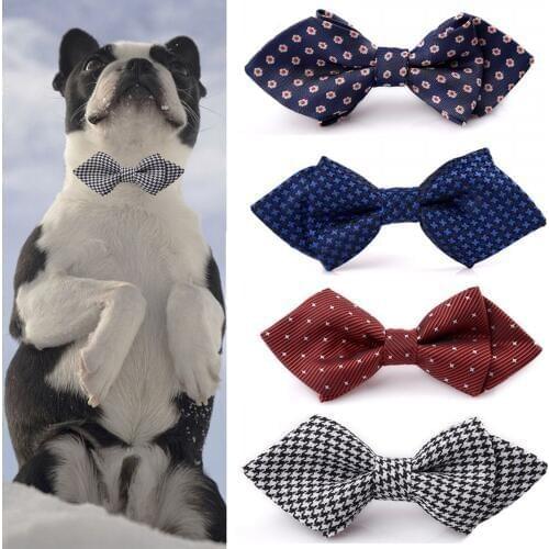 12 Color Puppy Cat Bow Tie Adjustable Collar Dog Suit Tie Large Size Scarf Tie Bowtie Necktie Bandana Pet Clothing Accessories