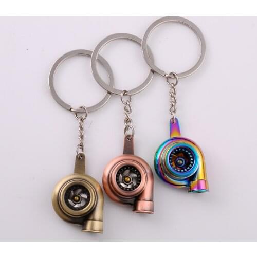 2021 Fashion Mini Universal Turbo Turbocharger Keychain Creative Turbine Car Key Chain Ring Auto Key Car Interior Accessories