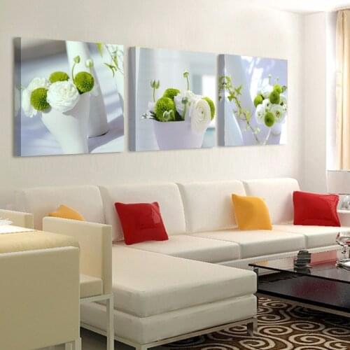 3 Pieces Fresh Flowers Kitchen Posters Wall Art Canvas Pictures Home Decor Paintings Accessories for Living Room Decorations
