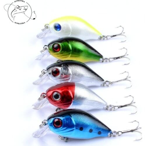 5Pcs/Lot 6.5cm/8.6g Swim Fish Fishing Lure Artificial Hard Crank Bait Wobbler Japan Mini Fishing Crankbait Lure With 8# Hooks