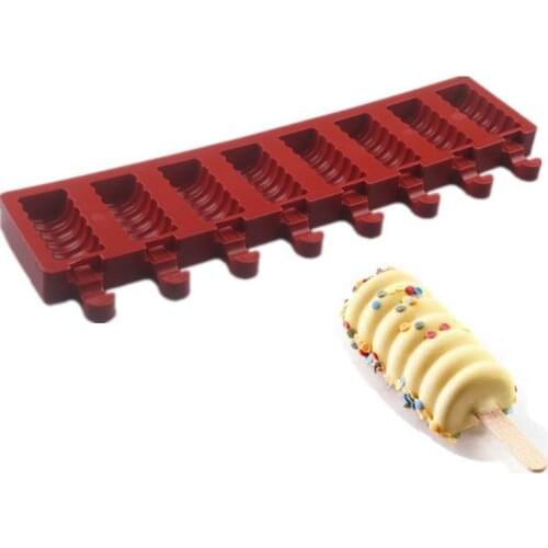 8-cavity Popsicle Mold High Quality Popsicle Making Silicone Mold DIY Dessert Mold Practical Ice Cube Tray Portable