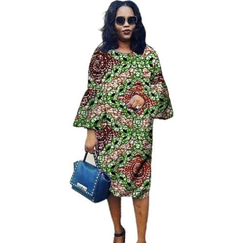 African fashion women Ankara outfits dashiki print dressesButterfly Sleeve wedding/party dresses support drop shipping