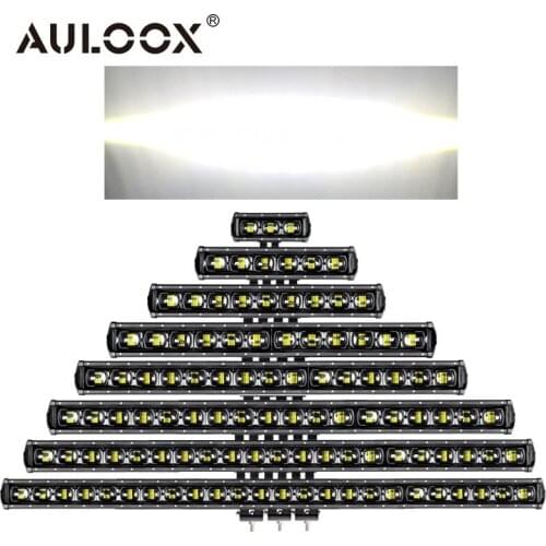 9D 12V-30V Flood Beam 8 15 21 34 41 47" Off-Road LED Light Bar Single Row Led Work Light FOR Car SUV 4x4 ATV Lada Boat