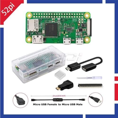 Black Case Shell Cover Enclosure Kit for Raspberry Pi Zero W