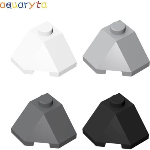 Aquaryta 40pcs Building Block Part Plates 2x2 Three Slope Compatible With 13548 DIY Educational Assembles Particles Toy for Teen
