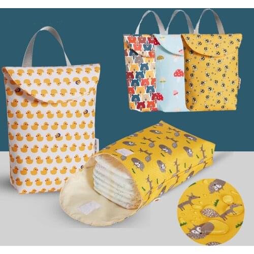 Baby Diaper Bag Portable Multifunction Nappy Bag Reusable Waterproof Travel Wetbag Maternity Diaper Stroller Accessories Bag