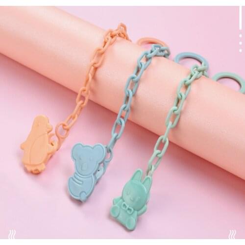 Baby Pacifier Clip Pacifier Chain Cartoon Kids Chain Clip Holders Pacifier Nipple Strap for Infant Kids Baby Gift