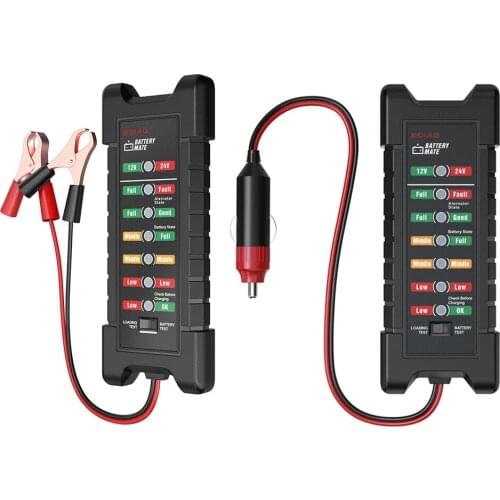 Ediag BM410 Mini 12V 24V Car Battery Tester Alternator 6 LED Light Digital Display Auto Diagnostic Tools Free Shipping