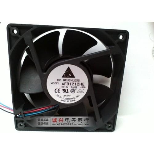 For delta 12038 dual ball 12cm computer case fan 12v 0.48a afb1212he-roo