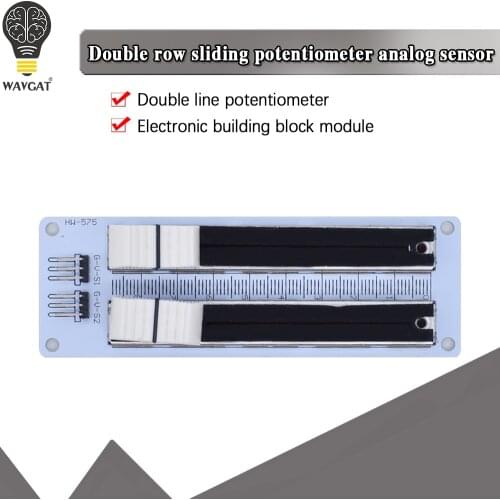 Electronic Building Block 10K Double Row Sliding Linear Potentiometer Module For Arduino Mixer Linear Sliding Resistance