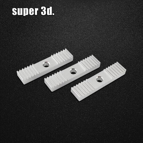 10pcs Reprap DIY GT2 Timing Belt Fixing Piece Aluminum Alloy Tooth pitch 2mm Clamp Fixed Clip 9*40mm CNC For 3D Printer parts
