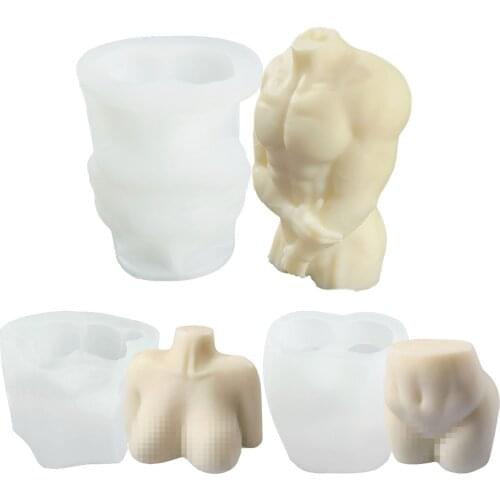 Body Shape Candle Mold Silicone Female Male Torso Mould DIY Aroma Plaster Decor Resin Clay Women Figure Art Craft Candle Mould
