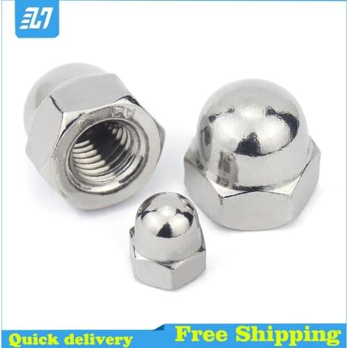 Acorn Cap Nut Covers Hex Decorative Dome Blind Nut Metric Thread 304 Stainless SteelM3M4M5 M6 M8 M10 M12 M14 M16 M18 M20 M22 M24