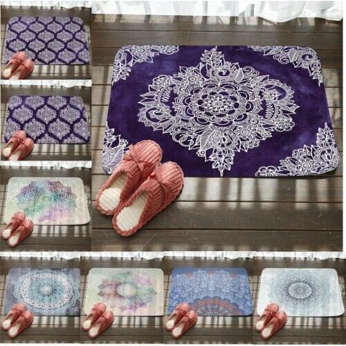 Living Room Doormats Mandala Geometric Anti-Slip Home Decorative Kitchen Floor Carpet Entrance Mat in Hallway