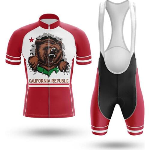 2020Hot sale California Cycling Sets Bike uniform Summer Cycling Jersey Set Road Bicycle Jerseys MTB Breathable Cycling Clothing