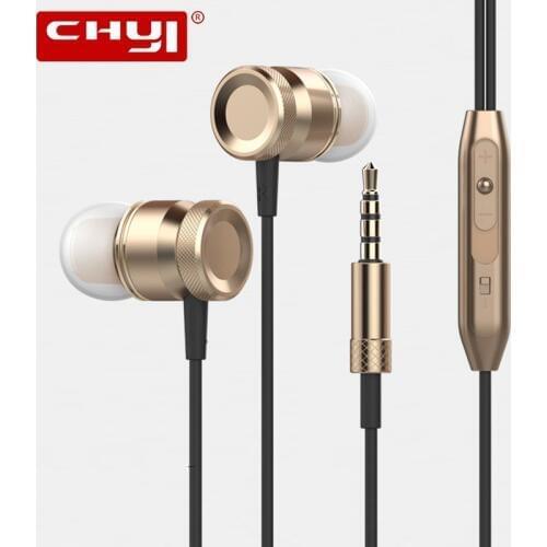 CHYI In-Ear Earphone Super Bass Stereo Sound Headset Sport Ear Phone 3.5mm With Microphone For Phones Iphone Samsung Xiaomi