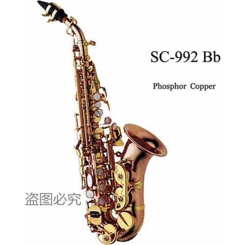 New arrival Curved Soprano Professional level Soprano Saxophone S-992 Bb Musical instrument Sax With case
