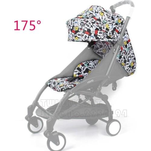 New Babyyoya 175 Degree Sun Cover And Seat Cushion Set For Yoya Yoyo Yoyo+ Baby Stroller Accessories Sun Cover Canopy Seat