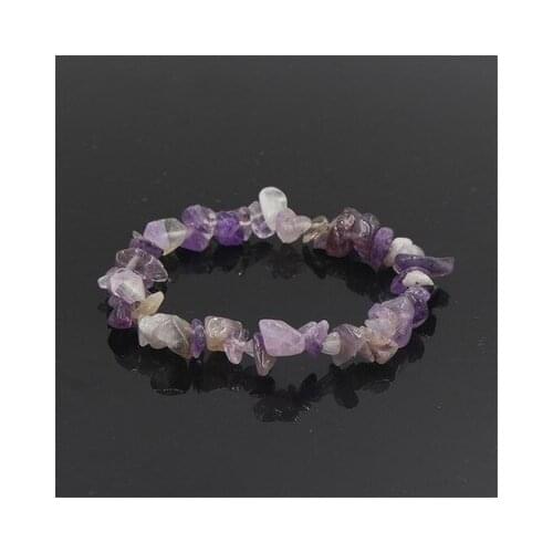 New fashion Natural crushed stone colorful bracelet elastic bracelet For Women the man Accessories jewelry wholesale