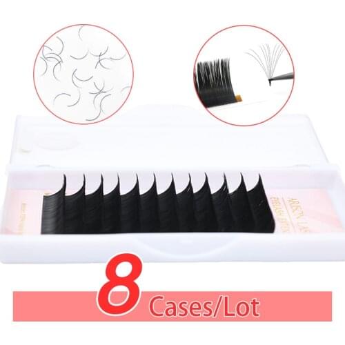 Wholesale matte black easy fan lash korean pbt fiber eyelash extension camellia lashes soft and good quality eyelash extensions