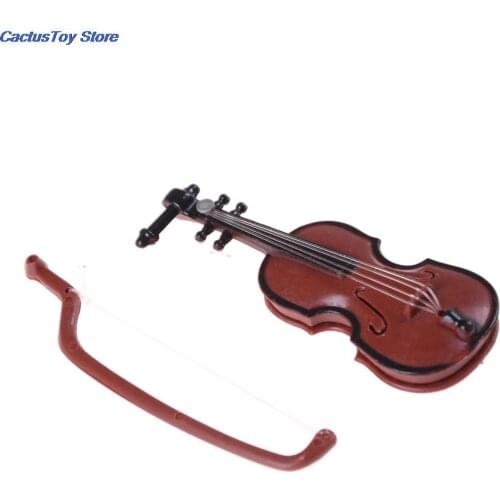 Plastic Mini Violin Dollhouse for Decorative Music Instrument Crafts DIY Home Decoration child gift 8.5*3.2*1.5CM 1Pc