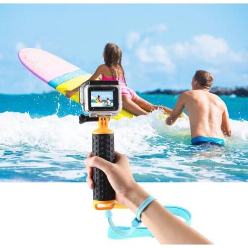 PULUZ Floating Hand Grip Handle Mount Accessory For GoPro Hero 1 2 3+ 4 5 6 Camera Diving Buoyancy Handheld Stick + Wrist Strap