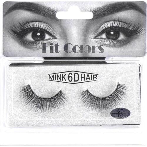 Fit Colors 3D Mink False Eyelashes Curled Soft Long Thick Handmade Lasting False Eyelashes Makeup Eyelash Extension Cosmetic