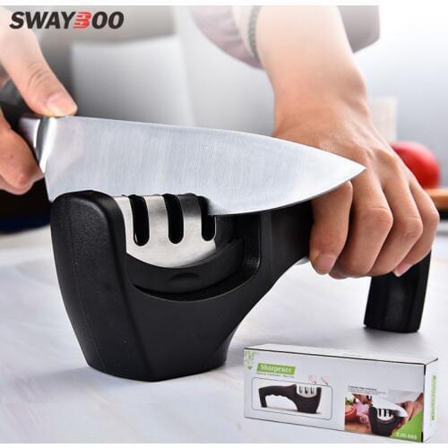 Swayboo Stages Professional Knife Sharpener Kitchen Sharpening Stone Tungsten Steel and Ceramic Kitchen Knives Accessories