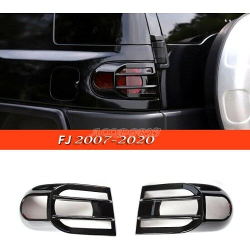For Toyota FJ Cruiser 2007-2020 Glossy Black Car Rear Taillight Tail Light Lamp Cover Trim Car Styling Accessories