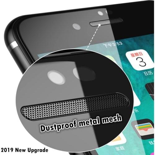 2019 New Glass For iPhone 6 6s 7 8 plus XR X XS glass Full Cover iPhone Xs Max Screen Protector Tempered Glass With dust filter