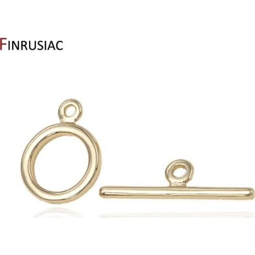 High Quality 14k Real Gold Plated OT Clasps Hooks Connectors for DIY Bracelet Necklace Jewelry Findings Making Accessories