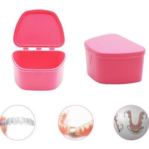 1PCS Denture Box Creative Plastic Portable False Teeth Case Denture Container Plastic Artificial Tooth Organizer Teeth Care Tool