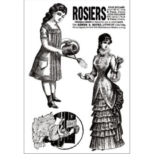 11X16CM Retro lady clear stamp for Scrapbook Card album house decorative silicon stamp clip celebrate special for you clip Stamp