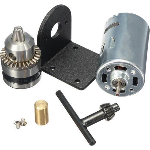 Dc 12-36V Lathe Press 555 Motor With Miniature Hand Drill Chuck And Mounting Bracket Dc Motor