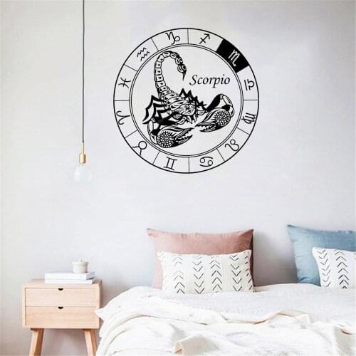 12 Constellation Wall Sticker Scorpio Wall Decal Home Decoration For Living Room Bedroom Kids Room Vinyl Revocable DW6891
