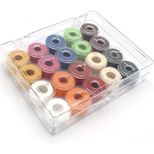 20pcs/box Spools Clothes SupplIies Sewing Machine Bobbins Transparent Thread Core Household Plastic Multifunction