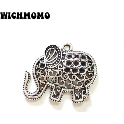 2019 New 3pieces 29*35MM Vintage Zinc Alloy Elephant Charms Big Pendants for DIY Necklace Jewelry Bracelet Accessories