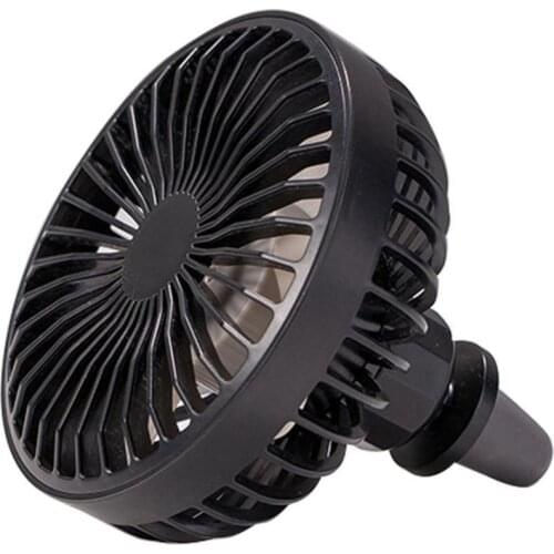 360 Degree Rotatable Car Air Vent Mount USB Cooling Fan Cooler with LED Light