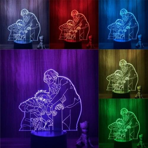 3D Lamp Action Figure SK8 the Infinity Reki Langa Friend LED NightLight 7 Colors Touch Table Decor Night Light Gift Model