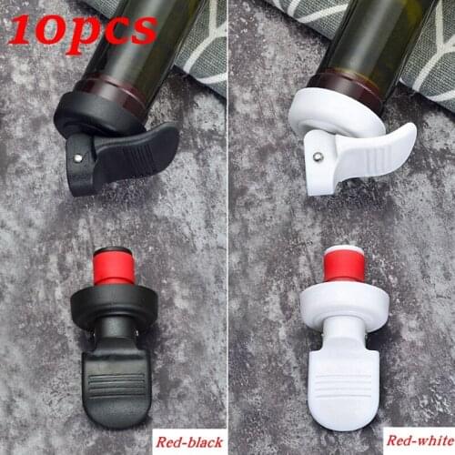 5/10pcs Wine Stopper Aeration And Fresh-Keeping Stopper Manually Press Down For Bottle PP Material Creative Champagne Bar Tools