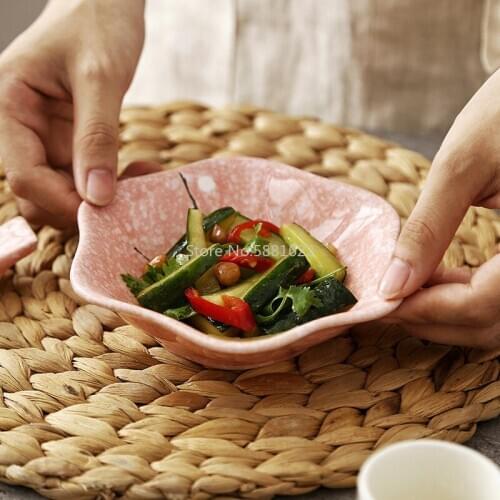 5.5 Inch Japanese Plum Blossom Hand-painted Underglaze Ceramic Tableware Household Hot Pot Cold Side Dish Snack Pickle Dish