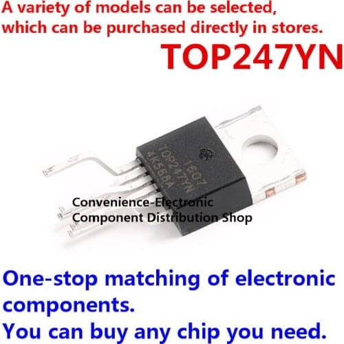 5PCS/PACK TOP247 Direct-inserted power switch DIP-7 of TOP247YN AC-DC LCD power management chip IC