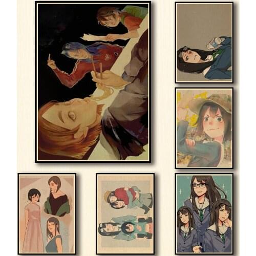 50 Designs Anime Eizouken Ni Wa Te Wo Dasu Na! Kraftpaper Poster Artwork Fancy Wall Sticker for Coffee House Bar
